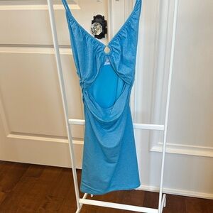 Princess Polly Shimmering Blue Mini Dress